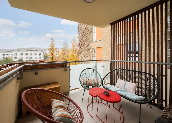 W411 Marina Mokotow - View With Balcony, Workspace & Parking, Close To Airport & Center