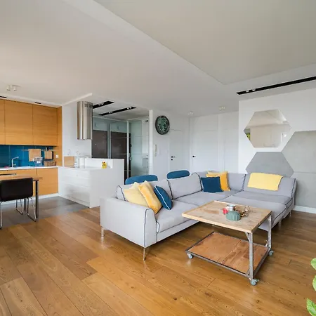 W411 Marina Mokotow - View With Balcony, Workspace & Parking, Close To Airport & Center