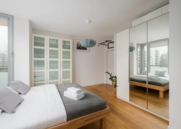 W411 Marina Mokotow - View With Balcony, Workspace & Parking, Close To Airport & Center Appartamento *